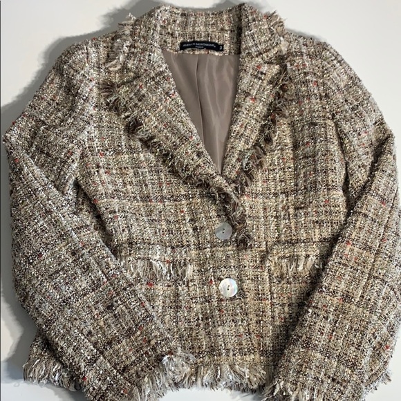 Avenue Montaigne Paris Tweed Wool Mohair Alpaga blazer jacket preppy nwot small - Picture 5 of 12